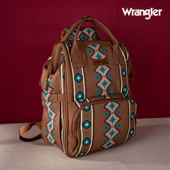 2024 New Wrangler Aztec Southwestern Pattern Dual Sided Print Multi-function Backpack