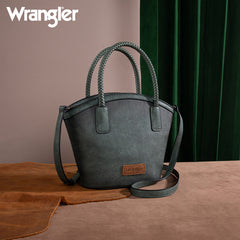 Wrangler Braided Ombre Leather Tote Bag Set