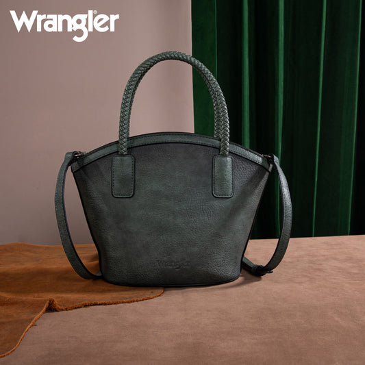Wrangler Braided Ombre Leather Tote Bag Set