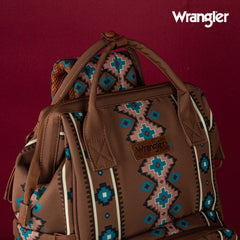 2024 New Wrangler Aztec Southwestern Pattern Dual Sided Print Multi-function Backpack