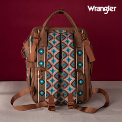 2024 New Wrangler Aztec Southwestern Pattern Dual Sided Print Multi-function Backpack