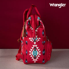 2024 New Wrangler Aztec Southwestern Pattern Dual Sided Print Multi-function Backpack