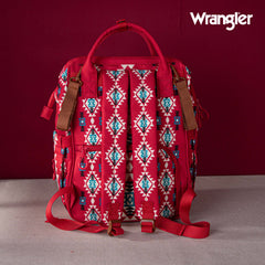 2024 New Wrangler Aztec Southwestern Pattern Dual Sided Print Multi-function Backpack