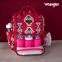 2024 New Wrangler Aztec Southwestern Pattern Dual Sided Print Multi-function Backpack