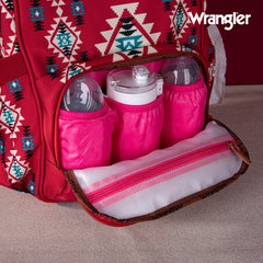 2024 New Wrangler Aztec Southwestern Pattern Dual Sided Print Multi-function Backpack-Red