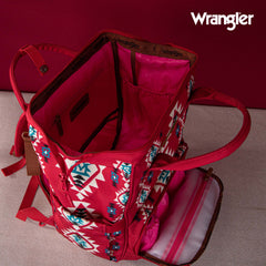 2024 New Wrangler Aztec Southwestern Pattern Dual Sided Print Multi-function Backpack