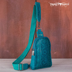 Trinity Ranch Floral Tooled  Collection Sling Bag