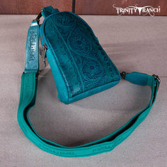 Trinity Ranch Floral Tooled  Collection Sling Bag