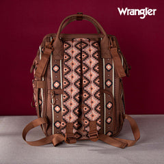 2024 New Wrangler Aztec Southwestern Pattern Dual Sided Print Multi-function Backpack