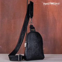 Trinity Ranch Floral Tooled  Collection Sling Bag