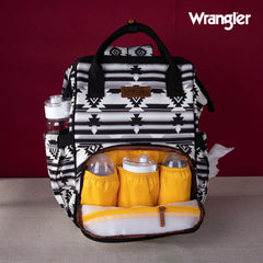 2024 New Wrangler Aztec Southwestern Pattern Dual Sided Print Multi-function Backpack