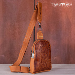 Trinity Ranch Floral Tooled  Collection Sling Bag