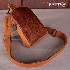 Trinity Ranch Floral Tooled  Collection Sling Bag