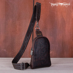 Trinity Ranch Floral Tooled  Collection Sling Bag