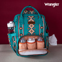 2024 New Wrangler Aztec Southwestern Pattern Dual Sided Print Multi-function Backpack