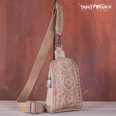 Trinity Ranch Floral Tooled  Collection Sling Bag