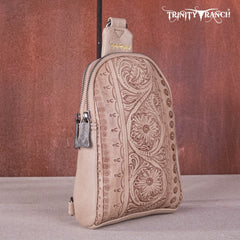 Trinity Ranch Floral Tooled  Collection Sling Bag