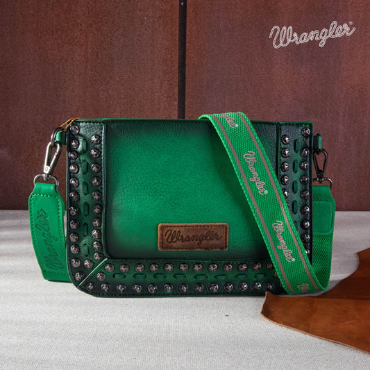 Wrangler Rivets Studded Wristlet/ Crossbody