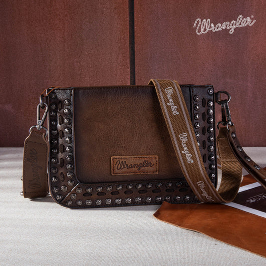 Wrangler Rivets Studded Wristlet/ Crossbody