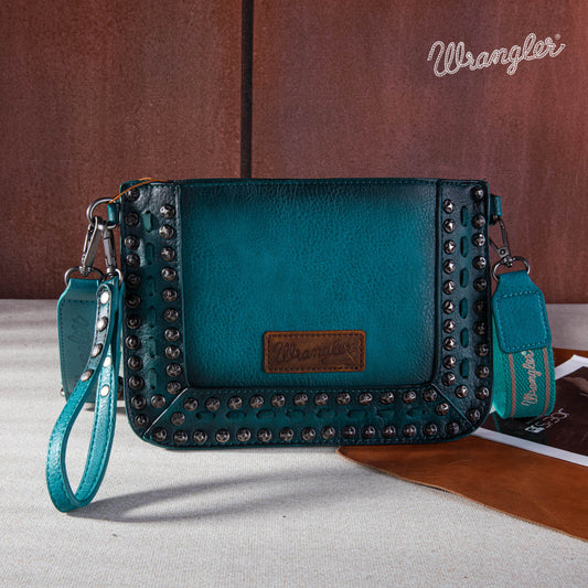 Wrangler Rivets Studded Wristlet/ Crossbody