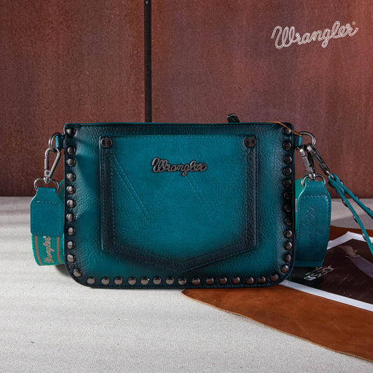 Wrangler Rivets Studded Wristlet/ Crossbody