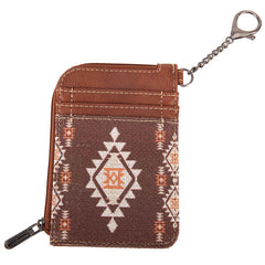 WG2203-W005 2023 Fall New Wrangler Aztec Southwestern Art Print Mini Zip Card Case