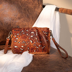 Trinity Ranch Tooled Crossbody Purse