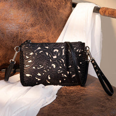 Trinity Ranch Tooled Crossbody Purse