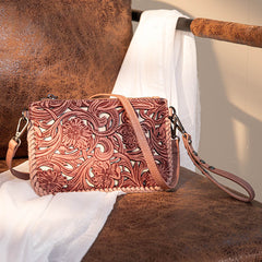 Trinity Ranch Tooled Crossbody Purse