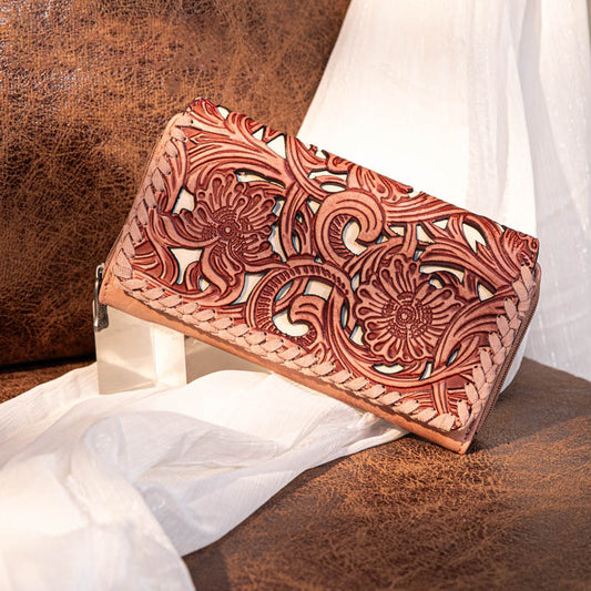 Trinity Ranch Floral Tooled Bifold Wallet