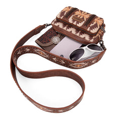 Wrangler Aztec Printed Crossbody Purse