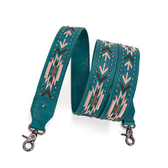 Wrangler Aztec Printed Crossbody Purse-Turquoise