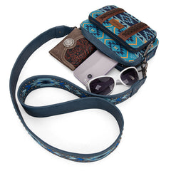 Wrangler Aztec Printed Crossbody Purse