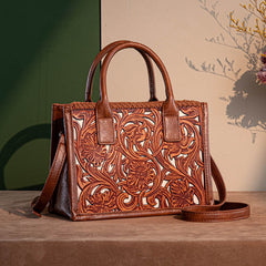 Trinity Ranch Tooled Tote Carry Bag Small