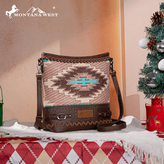 Montana West Aztec Embroidered Concealed Crossbody Bag