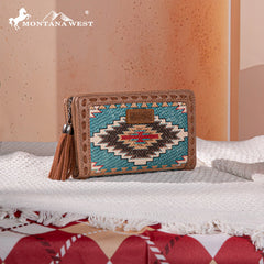 Montana West Aztec Embroidered Wallet