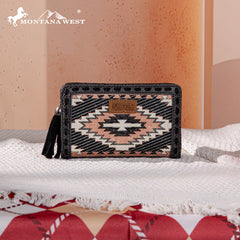 Montana West Aztec Embroidered Wallet