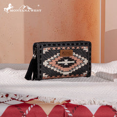 Montana West Aztec Embroidered Wallet