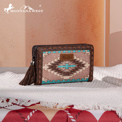 Montana West Aztec Embroidered Wallet