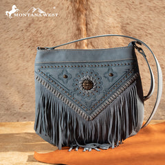 Montana West Concho Collection Concealed Carry Crossbody Bag