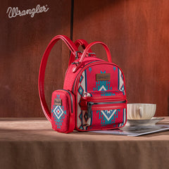 Wrangler Southwestern Knitted Mini Backpack With Coin Pouch