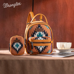 Wrangler Southwestern Knitted Mini Backpack With Coin Pouch