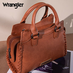 Wrangler Braided Detail Tote/Crossbody Bag