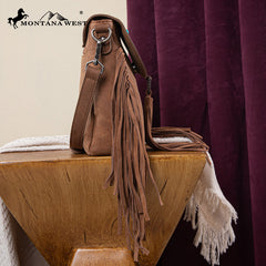 Montana West Flap Fringe Crossbody Purse