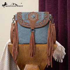 Montana West Flap Fringe Crossbody Purse