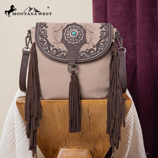 Montana West Flap Fringe Crossbody Purse