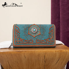 Montana West Cut-out Embroidered Wallet