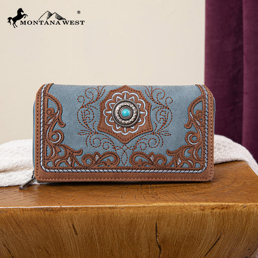 Montana West Cut-out Embroidered Wallet