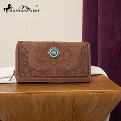 Montana West Cut-out Embroidered Wallet