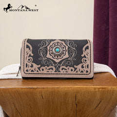 Montana West Cut-out Embroidered Wallet